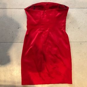bebe Dresses - BEBE Red Strapless Mini Dress bebe Dresses - BEBE Red Strapless Mini Dress